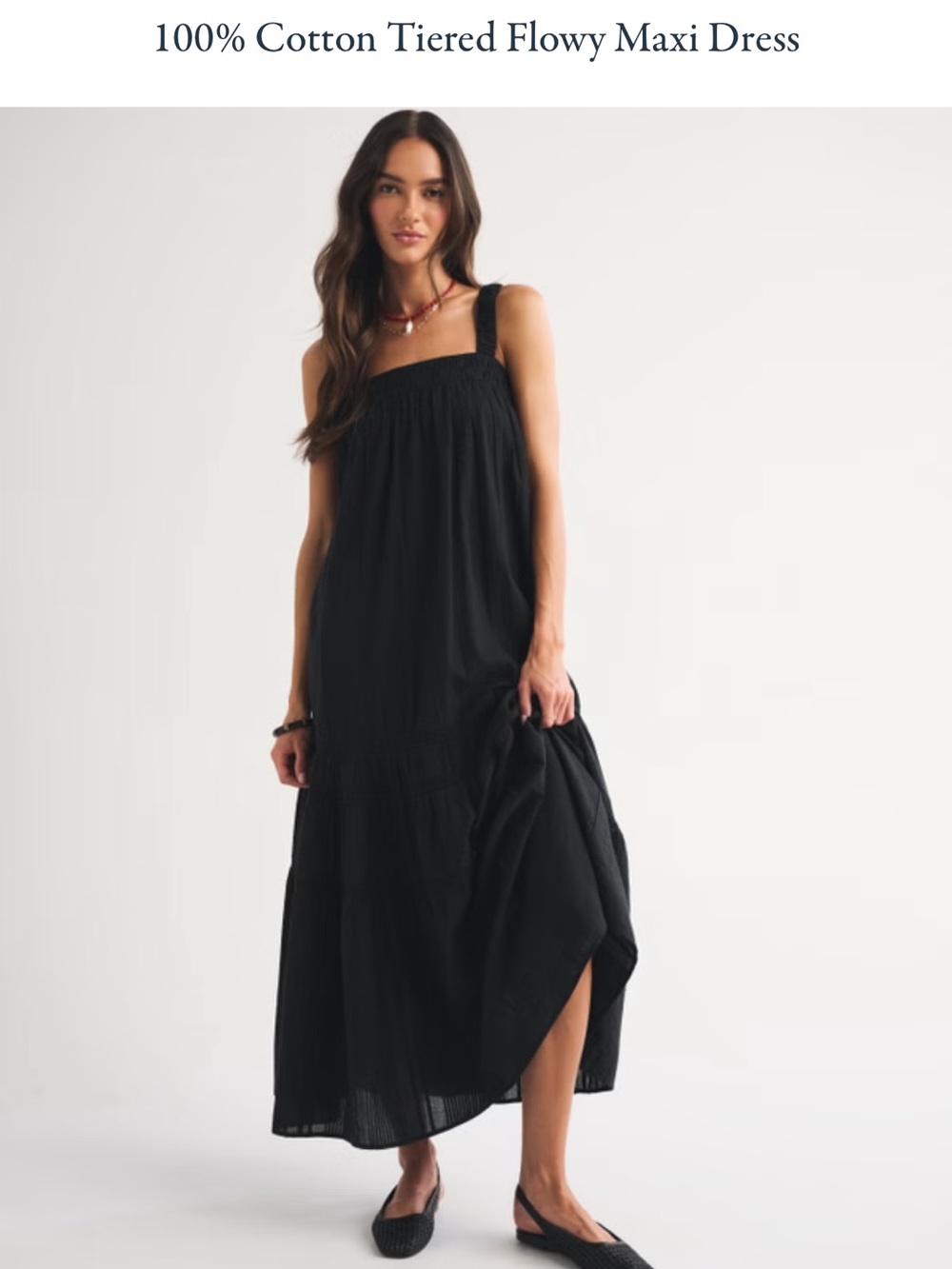 Abercrombie & Fitch Black Maxi Sundress